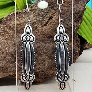 Cody Sanderson Relios 925 Santa Fe Sterling 2.24" Dangle/Drop Earrings 10g